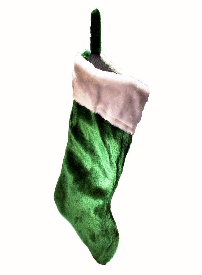 Century Novelty 1 X Green Plush Christmas Stocking