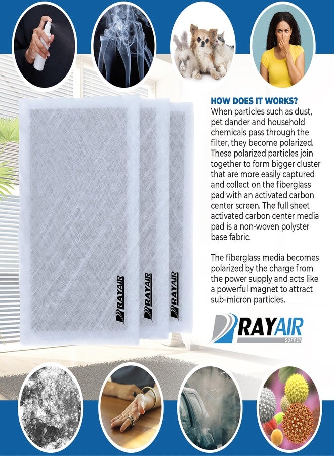 RAYAIR SUPPLY 16x20 Replacement Filter Pads Compatible with Perfect Air Plus Air Cleaner 16x20 (3 Pack) WHITE - Image 4
