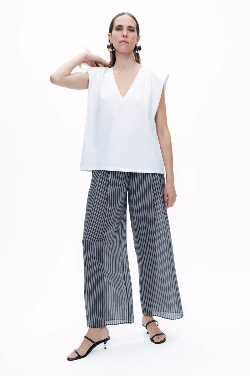 نوكتورن Striped Transparent Trousers