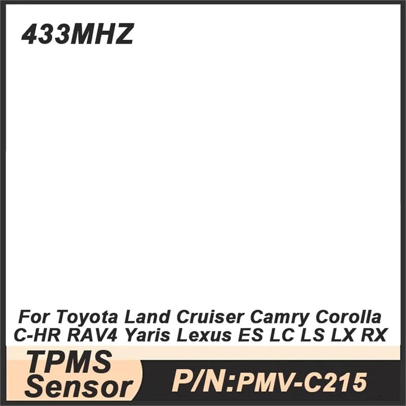 PMV C215 Tire Pressure Sensor TPMS 42607 48020 For ES LC LS RX C HR 4 Pcs 433MHz - Image 3
