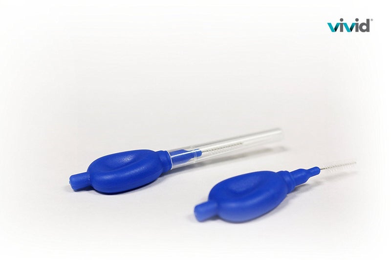 Vivid فرشاة أسنان بينية صغيرة زرقاء 08 مم عبوة من 48 موصى بها من قبل طبيب الأسنان لأفضل صحة فموية تمنع رائحة الفم الكريهة وأمراض اللثة من فيفيد - Image 3