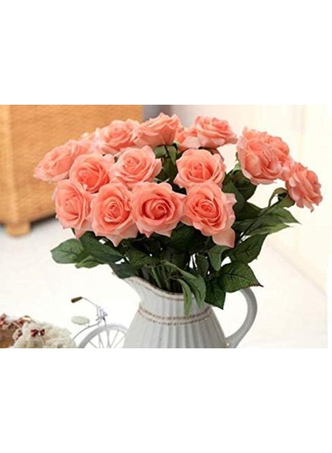 High Quality Vivid Moisturized Artificial Rose Flowers For Home Display (10 Roses) - Image 2