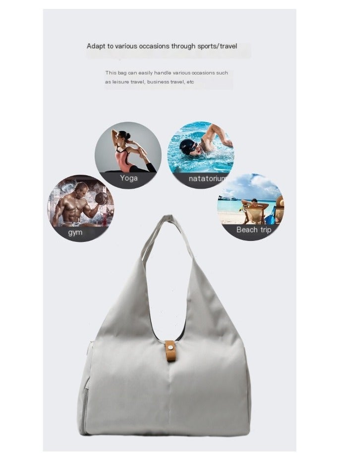 آنا حقيبة يوغا رياضية قابلة للفصل بين الجاف والرطب مع حجرة أحذية مستقلة، تصلح لحمل سجادة اليوغا - Image 2