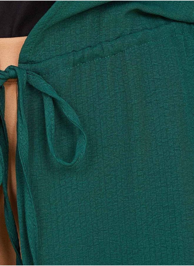 Styli - Maxi Length Textured Kimono with Drawstring - Image 1