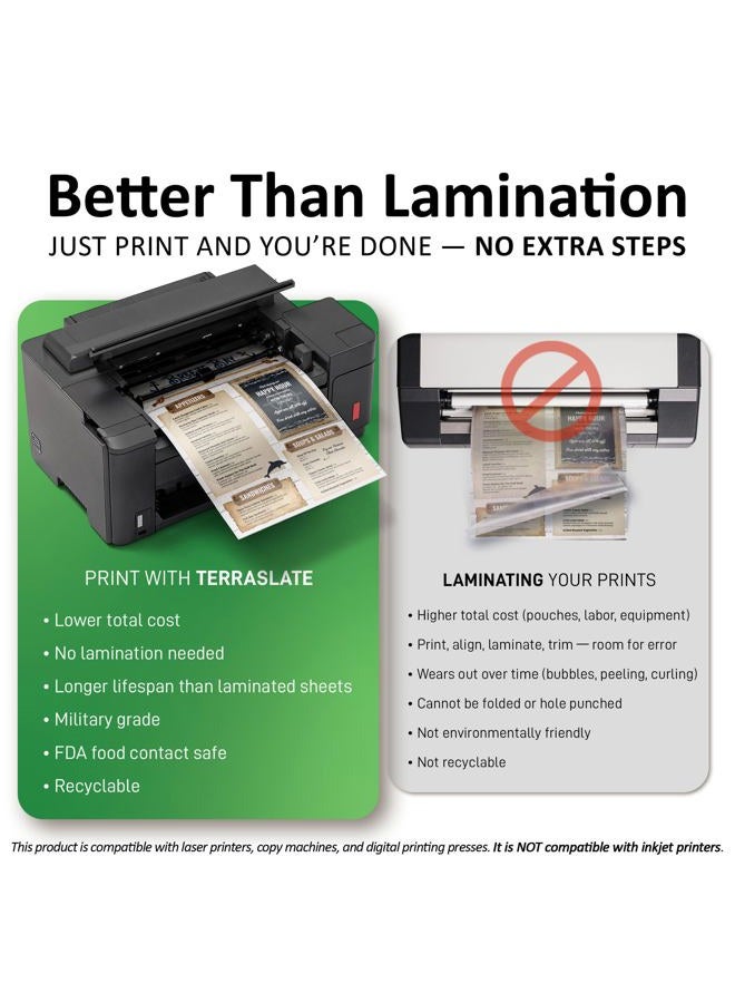 TerraSlate Paper 10 MIL 8.5" x 11" Waterproof Laser Printer/Copy Paper 250 Sheets - Image 5