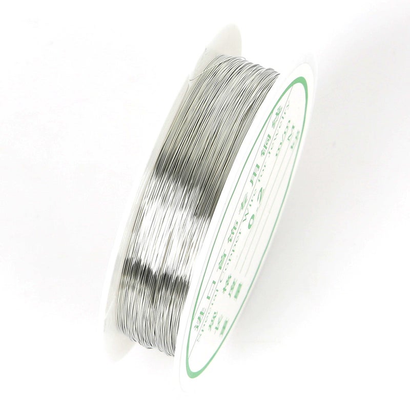 Copper wire shaping wire copper ring wire jewelry wire lead wire winding diy handicraft hairpin material accessories wholesale silver 0.5MM6.5m/roll silver 0.5MM6.5m/roll