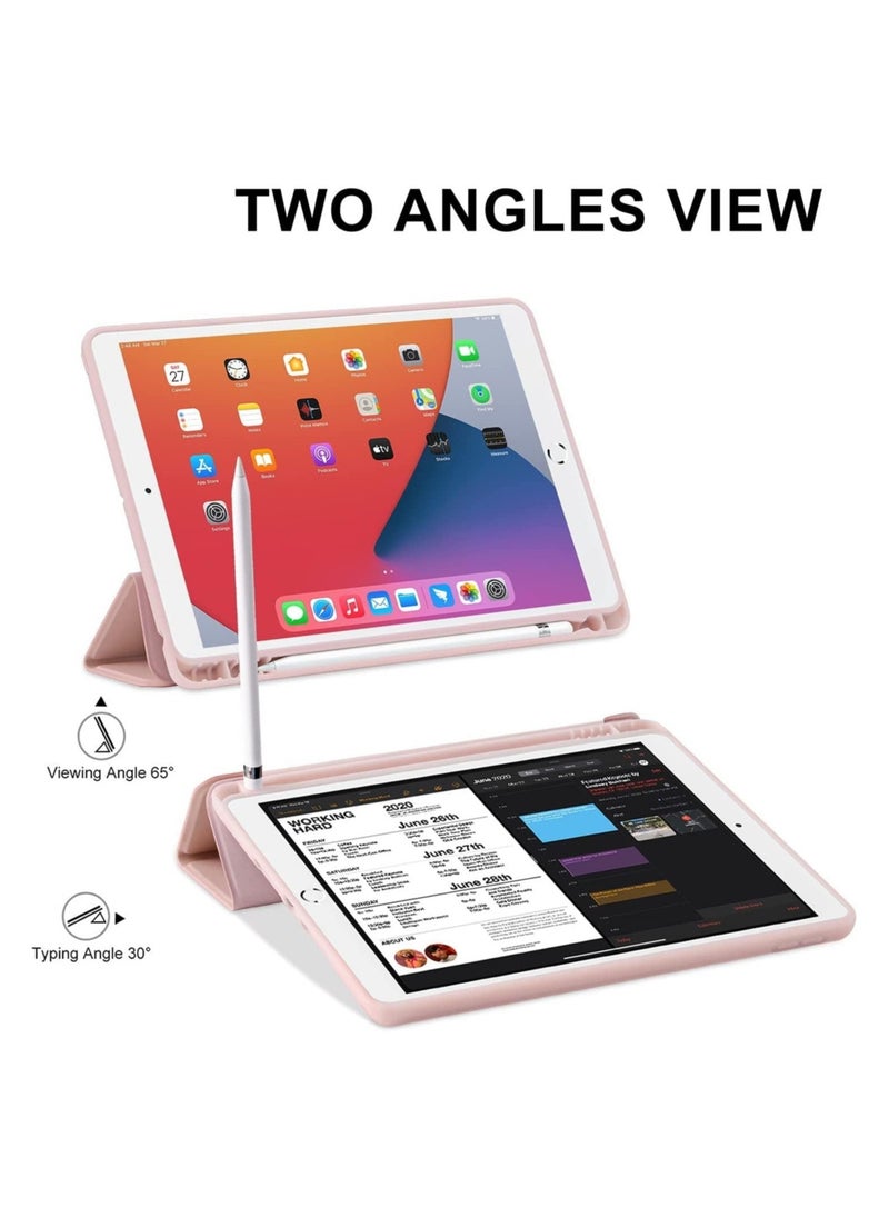 ELTRAZONE - iPad 9th/8th/7th Generation case (2021/2020/2019) iPad 10.2-Inch Case with Pencil Holder [Sleep/Wake] Slim Soft TPU Back Smart Magnetic Stand Protective Cover Cases - Image 1