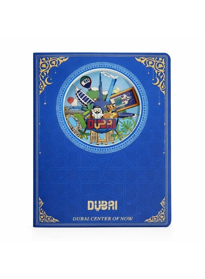 Rotating Dubai 3D Papercut Notebook – UAE Souvenir Gift - Image 1