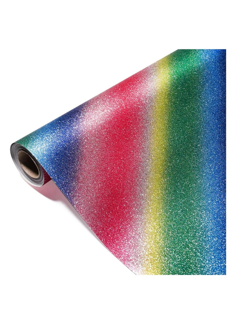 Royal Polar Rainbow Glitter Wrapping Paper Roll 17 Inch X 16 Feet  Gift Wrapping Paper Mini Roll Perfect for Wedding Kids Birthday Baby Shower  - Image 2