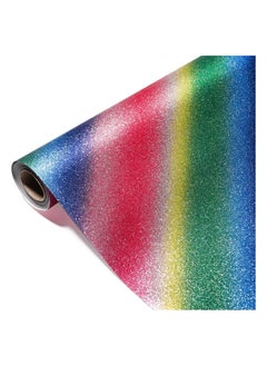 Royal Polar Rainbow Glitter Wrapping Paper Roll 17 Inch X 16 Feet  Gift Wrapping Paper Mini Roll Perfect for Wedding Kids Birthday Baby Shower  - Image 2