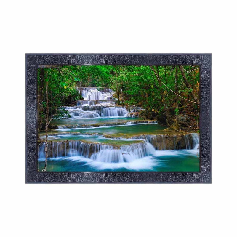 pnf Poster And Frames Vastu Waterfall Landscape Scenery Wooden Photo Frame With Acrylic Sheet | Living Room, Bedroom | Home Decoration | Best Gifting Option (10 * 14inch,Multicolour,Synthetic) 8080 - Image 5