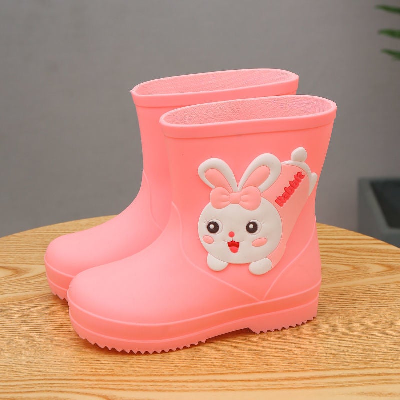 Children'S Rain Boots Girls' Non-Slip Children'S Baby Boys' Children'S Drawstring Women'S Rain Boots Student Girls' Water Shoes - Image 1
