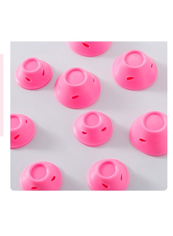 No Heat Silk Curling Ribbon Hair Curler Headband with Claw Clip-Pink - Image 3