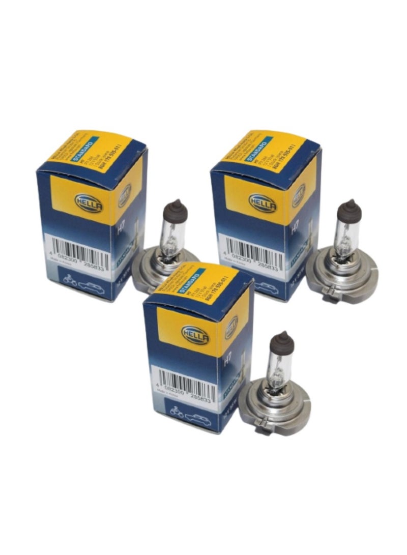 HELLA LIGHT BULB H7 12V 55W (One Pack of 3 Bulbs) - Image 1