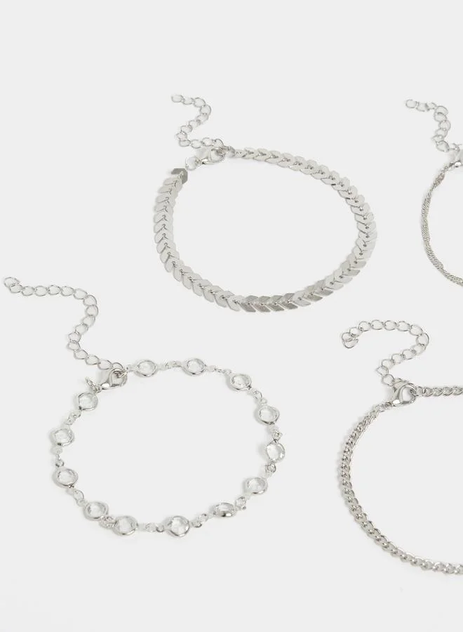 Styli Styli Set of 4 - Embellished Drop Anklet