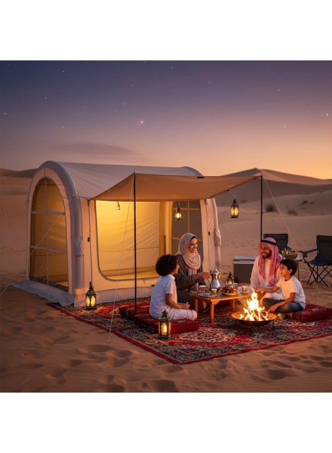 توبيز خيمة تخييم قابلة للنفخ من توبيز 05 مع مضخة سهلة التركيب، مقاومة للماء والرياح، مناسبة لجميع المواسم، خيمة خارجية من أكسفورد، خيمة فاخرة بكابينة، نوافذ وأبواب شبكية - Image 5