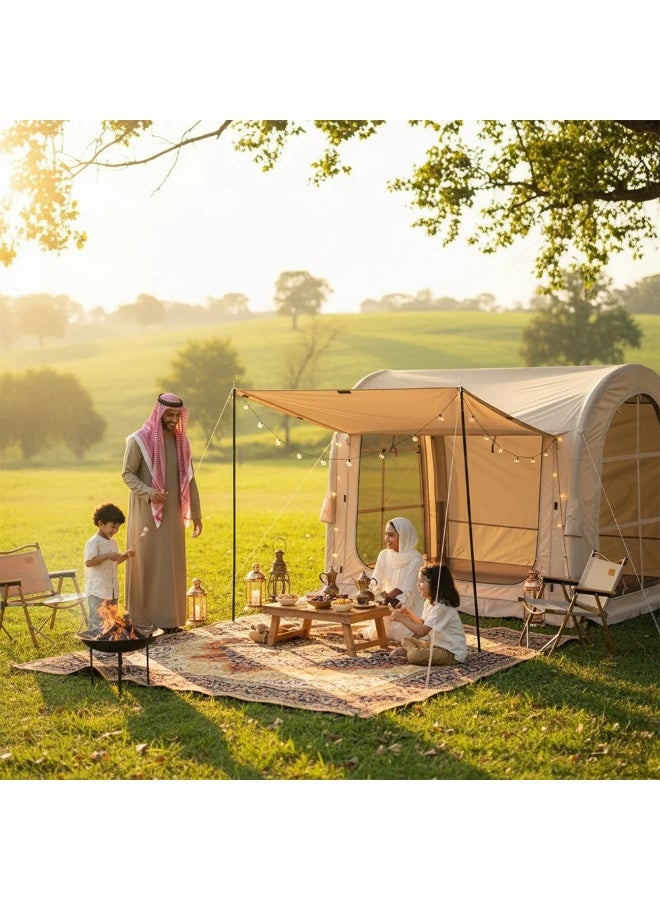 توبيز خيمة تخييم قابلة للنفخ من توبيز 05 مع مضخة سهلة التركيب، مقاومة للماء والرياح، مناسبة لجميع المواسم، خيمة خارجية من أكسفورد، خيمة فاخرة بكابينة، نوافذ وأبواب شبكية - Image 2