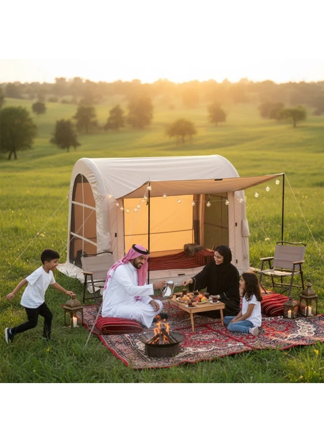 توبيز خيمة تخييم قابلة للنفخ من توبيز 05 مع مضخة سهلة التركيب، مقاومة للماء والرياح، مناسبة لجميع المواسم، خيمة خارجية من أكسفورد، خيمة فاخرة بكابينة، نوافذ وأبواب شبكية - Image 3