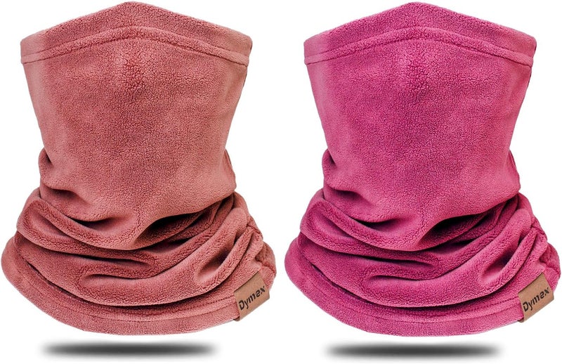 Dymex 2 PCS Kids Neck Warmer Gaiter Winter Fleece Neck Cover Balaclava Windproof Face Cover Mask for Ski Motorcycle - Image 1