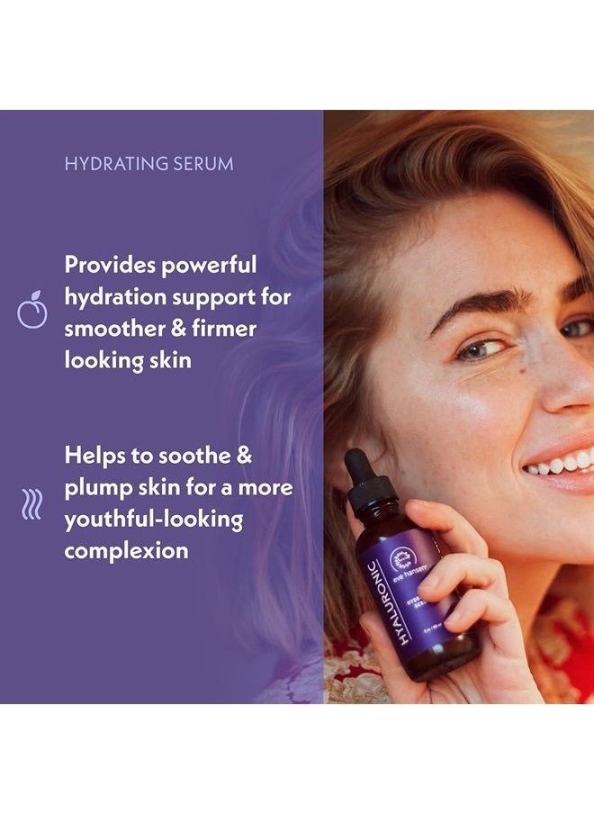 Eve Hansen - Hyaluronic Acid Serum for Face (2 oz) | Hydrating Face Serum with Vitamin C + E, Wrinkle Filler, Moisturizer, and Natural Plumper | Cruelty Free, Vegan Anti Aging Serum - Image 1