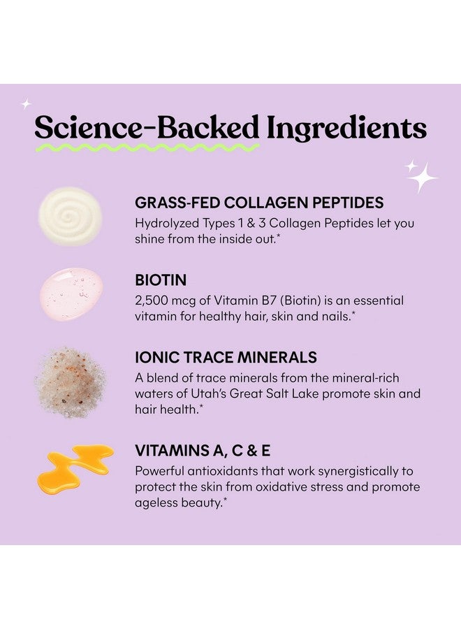 Lemme Glow Collagen Gummies for Thick Hair, Strong Nails & Healthy Skin with Multi-Collagen Peptides, Biotin, Trace Minerals, Zinc, Vitamins A, C & E, Dairy & Gluten Free, Peach Flavor, 60 ct. - Image 3