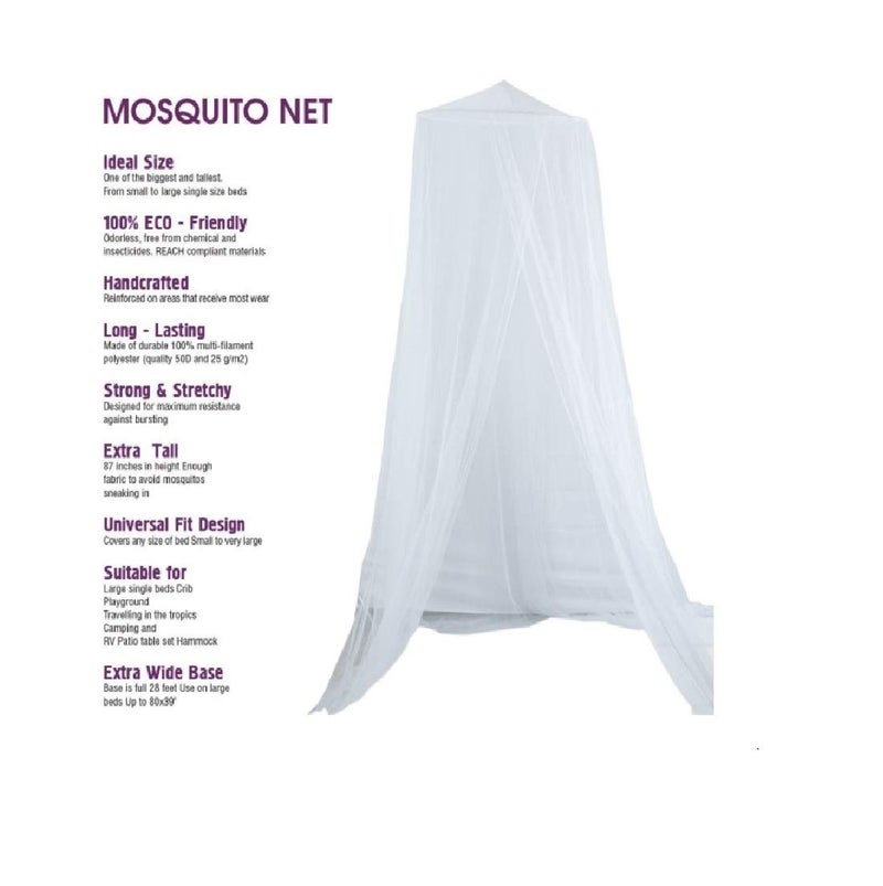Winberg ® Mosquito Net Bed Canopy Maximum Insect Net Protection No Skin Irritation Deet Free Natural Repellent (Random Colour) Canopy005 - Image 3