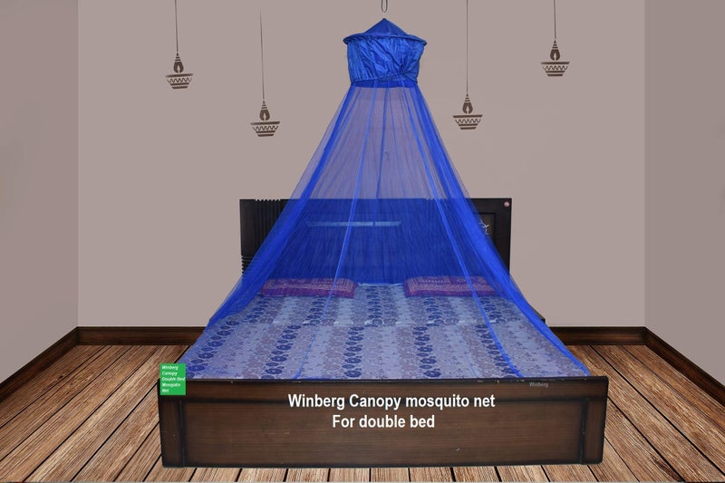 Winberg ® Mosquito Net Bed Canopy Maximum Insect Net Protection No Skin Irritation Deet Free Natural Repellent (Random Colour) Canopy005 - Image 1