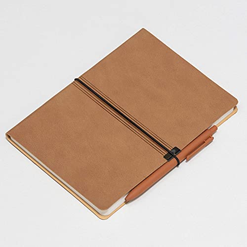 REGAL Exclusive A-5 PU Leather Notebook Diary Journal, Modern and Trendy Flexible Cover design with unique Elastic Band Closure, 192 pages, 80 gsm (Camel Brown) - Image 2