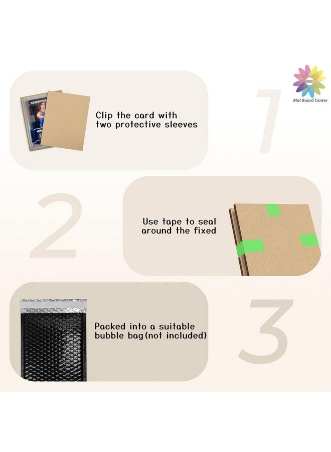 MBC MAT BOARD CENTER Mat Board Center, 200 Pack 3.5X4.5 Inch Corrugated Cardboard Sheets, Trading Card Shipping Protectors, Cardboard Dividers, Small Cardboard Sheets For Packaging Mailing, Diy Crafts - Image 4