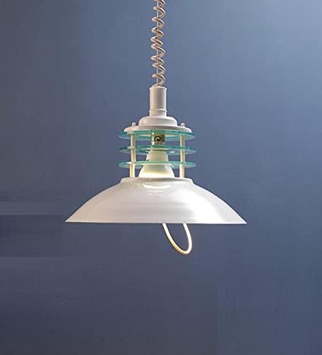 kinis Decorative Hanging Lamp/Pendant Lamp/Ceiling Light to Décor Home/Living Room/Bedroom/Cafe/Restaurants, B22 Holder, for Dinning Table, White (Pack of 1, with Bulb) - Image 1
