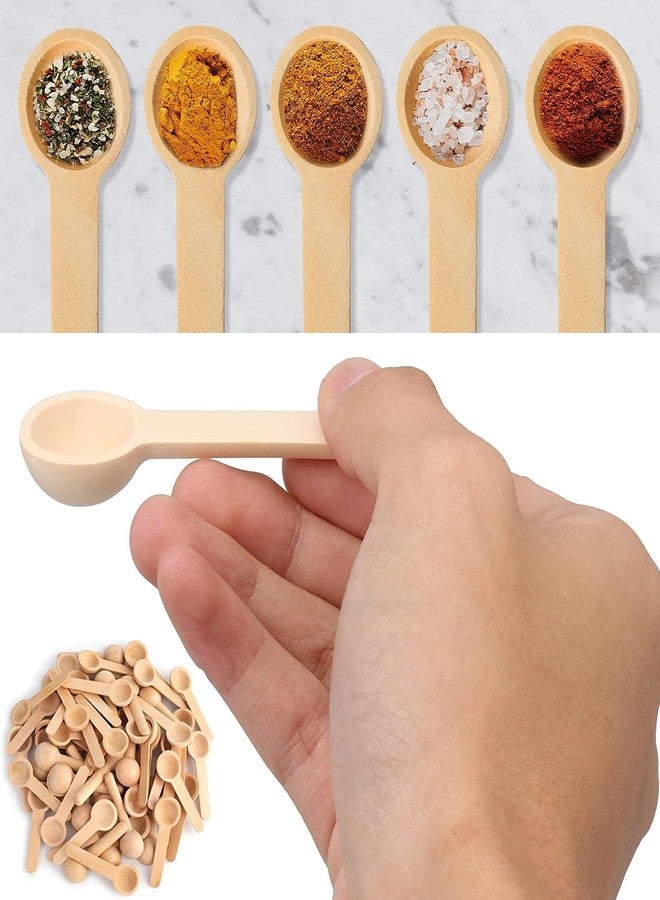 AKOAK 12 Pcs Mini Wooden Salt Spoon, Natural Wooden Spoon, Small Seasoning Spoon, for Spice Jars, Coffee, Jam, Condiments, Honey, Tea, Sugar, Kitchen Cooking - Image 5