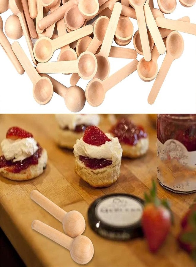 AKOAK 12 Pcs Mini Wooden Salt Spoon, Natural Wooden Spoon, Small Seasoning Spoon, for Spice Jars, Coffee, Jam, Condiments, Honey, Tea, Sugar, Kitchen Cooking - Image 3