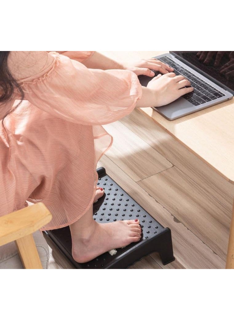 Arona ARONA Adjustable Foot Rest for Office Chair with Massage Texture and Roller Ergonomic Footrest Under Desk with 6 Heights Leg Resting Stool for Home Office Table and Sofa  - Image 3