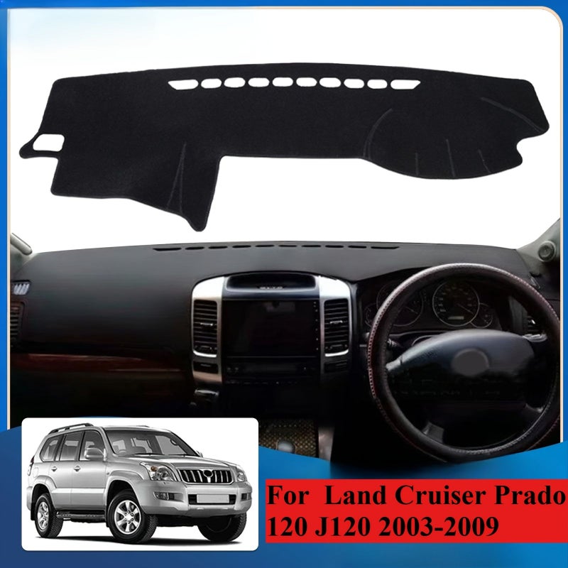 Dashboard Cover Pad For Toyota Land Cruiser Prado 120 J120 2003 2009 Black LHD - Image 4