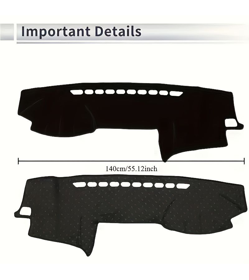 Dashboard Cover Pad For Toyota Land Cruiser Prado 120 J120 2003 2009 Black LHD - Image 2