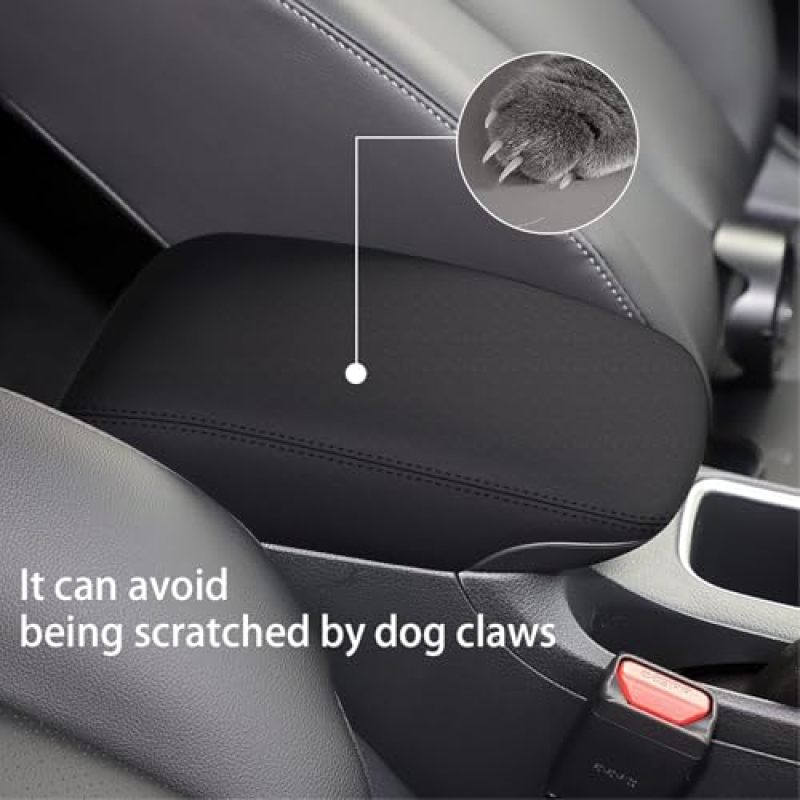 Armrest Cover Nissan Sylphy - Waterproof Faux Leather Armrest Protector - Scratch Resistant Non-Slip Center Console Cover for Car Driving - Image 4