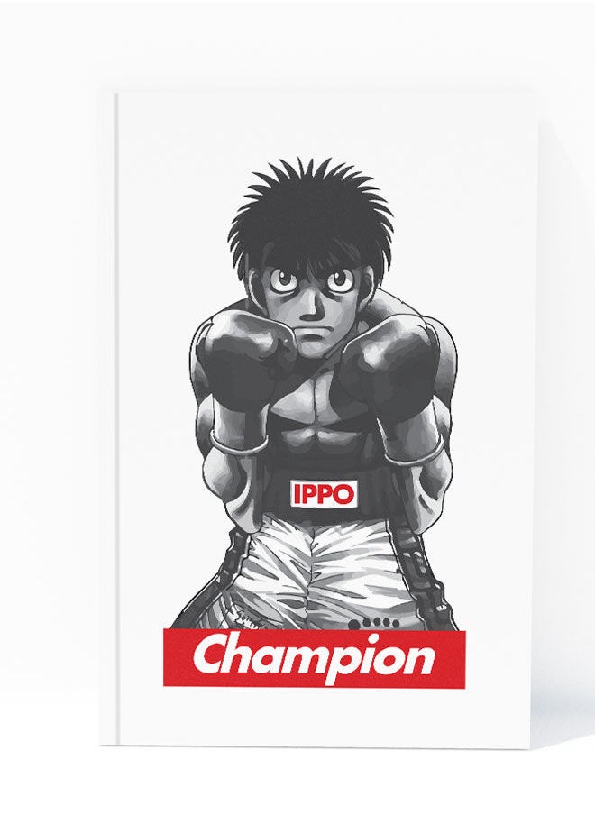 LIT - Hajime No Ippo A5 Notebook Hajime No Ippo A5 Size Soft Bind Notebook The Champion Design Soft Bind Notebook Boxing Champion Fan Ippo Makunouchi-Anime Fan Gift - Image 1