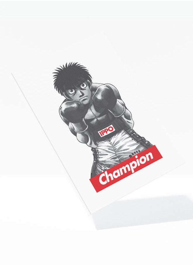LIT - Hajime No Ippo A5 Notebook Hajime No Ippo A5 Size Soft Bind Notebook The Champion Design Soft Bind Notebook Boxing Champion Fan Ippo Makunouchi-Anime Fan Gift - Image 1