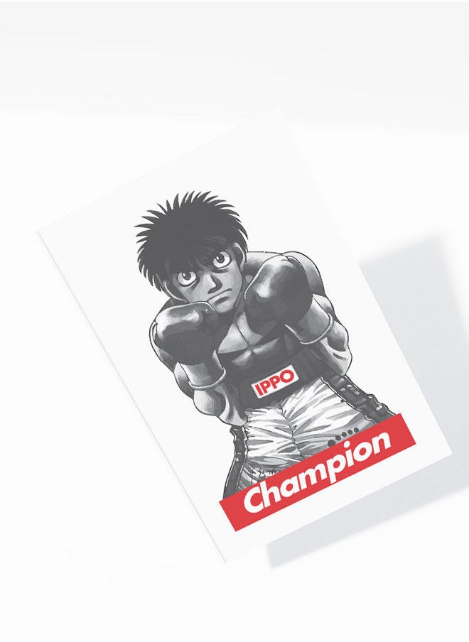LIT - Hajime No Ippo A5 Notebook Hajime No Ippo A5 Size Soft Bind Notebook The Champion Design Soft Bind Notebook Boxing Champion Fan Ippo Makunouchi-Anime Fan Gift - Image 1