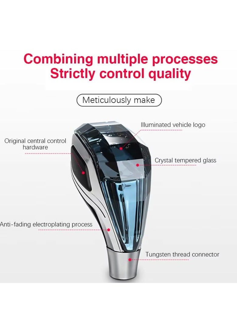 WINCA 7 Colors Crystal Gear Lever knobs with logo Touch Activated Ultra LED Light Illuminated Gear Shift Knob,Fits for Most Cars with Button-Less Operated Shifter (HYUNDAI) - Image 2