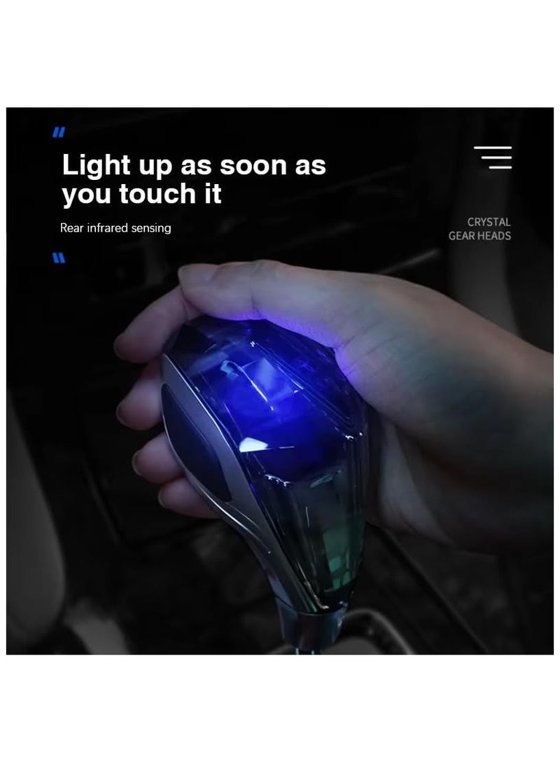 WINCA 7 Colors Crystal Gear Lever knobs with logo Touch Activated Ultra LED Light Illuminated Gear Shift Knob,Fits for Most Cars with Button-Less Operated Shifter (HYUNDAI) - Image 3