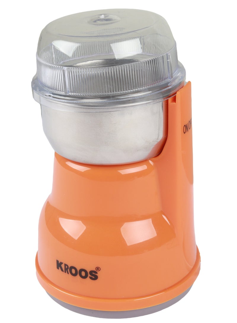 KROOS Coffee Grinder with Stainless Steel Bowl and Blades - 50g Capacity for Coffee Beans, Spices, Nuts, Cardamom - Easy to Use and Energy Saving 200W - Image 2