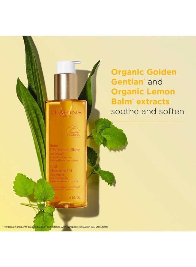 CLARINS Total Cleansing Oil | Removes Long-Wearing, Heavy and Waterproof Makeup and Pollutants | Preserves Skin's Microbiota | Easy Rinse | Safe For Use On Face, Eyes and Lips | Dermatologist Tested - Image 3