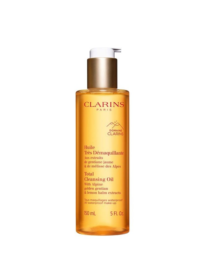 CLARINS Total Cleansing Oil | Removes Long-Wearing, Heavy and Waterproof Makeup and Pollutants | Preserves Skin's Microbiota | Easy Rinse | Safe For Use On Face, Eyes and Lips | Dermatologist Tested - Image 1