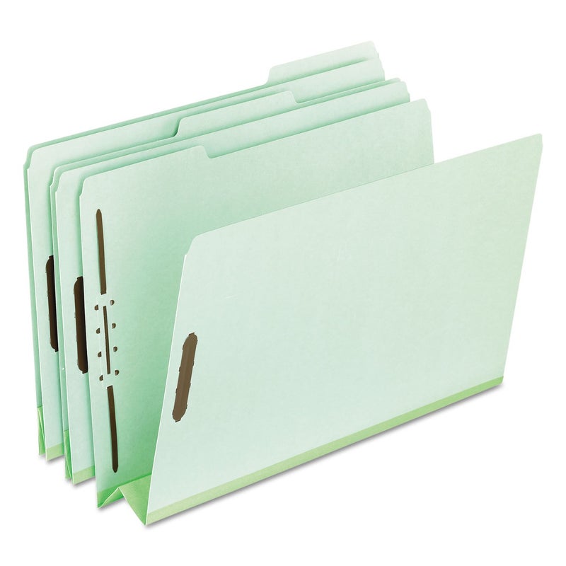 Pendaflex 17182 Pressboard Folders 2 Fasteners 3 Expansion 13 Tab Letter Green Box of 25 - Image 2
