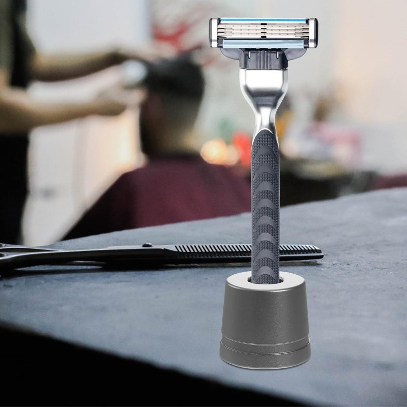 Metal Safety Razor Stand Holder 2 Pack For Mens Bathroom Countertops Shaving Tools Organizer - Image 5