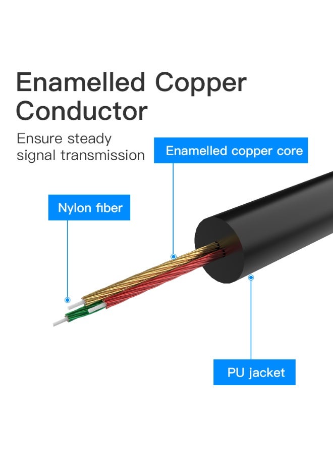 VENTION Type-C to 3.5mm Male Spring Audio Cable 1M Black Metal Type Model # BGABF - Image 5