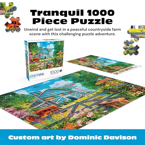 Buffalo Games 1000 Piece Jigsaw Puzzle Dominic Davison Oak Valley Farm Made in USA Premium Recycled Board FullColor Poster Giftable - Image 5