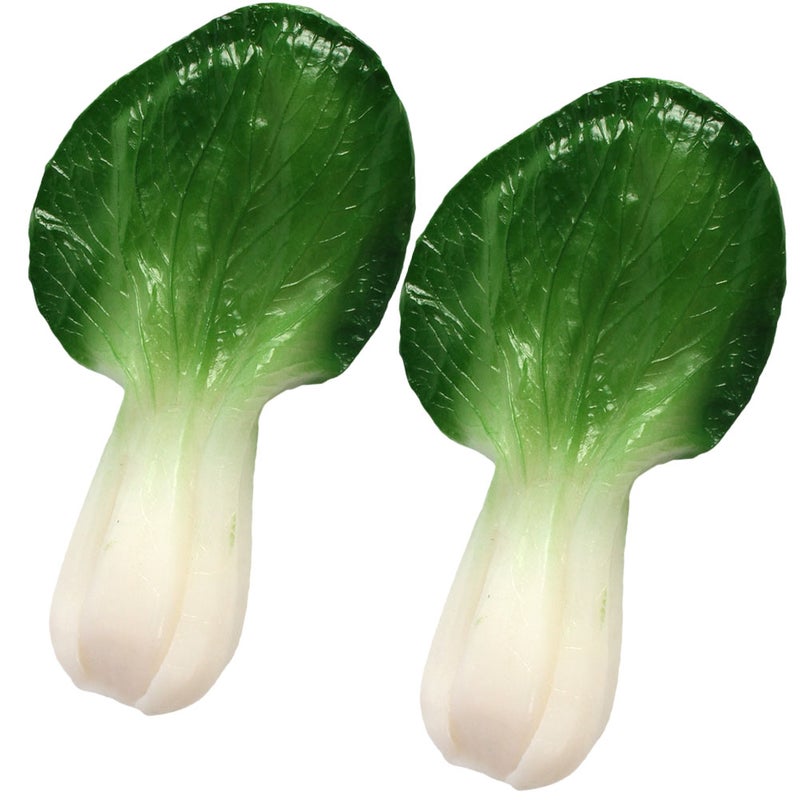 2pcs Simulation Little Cabbage Shop Green Vegetables Model Photography Props - Image 3