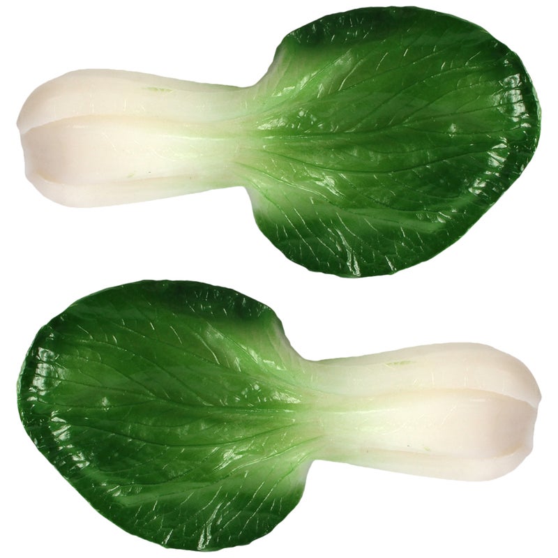 2pcs Simulation Little Cabbage Shop Green Vegetables Model Photography Props - Image 1